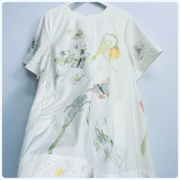 NWT Anthropologie The Swan Gossip Emmy Short-Sleeve Swing Mini Dress, XL - Picture 9 of 17